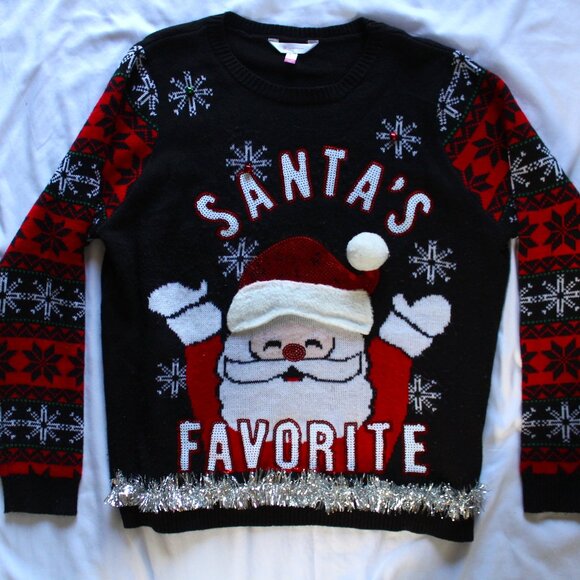 No Boundaries Santas Favorite Embellished Christmas Sweater Size XXL - Picture 1 of 8